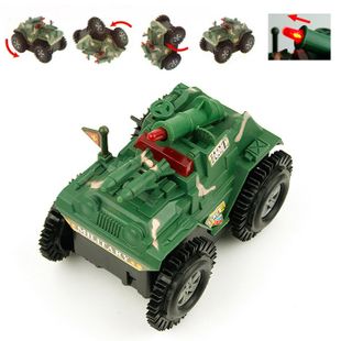 军事模型 急速翻斗坦克 翻转特技车 翻斗车 军事模型 儿童电动玩具车