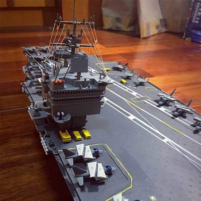 小号手军事拼装航母模型1/350企业号航空母舰长1米战舰模型80501